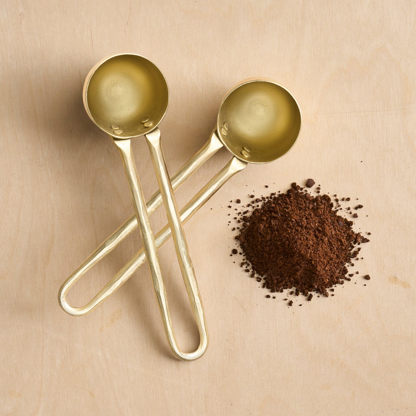 Brass Coffee Scoops - Set of 2