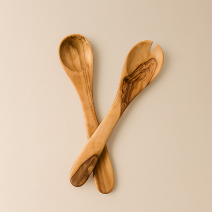 Olive Wood Server Set
