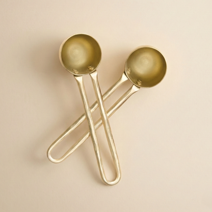 Brass Coffee Scoops - Set of 2