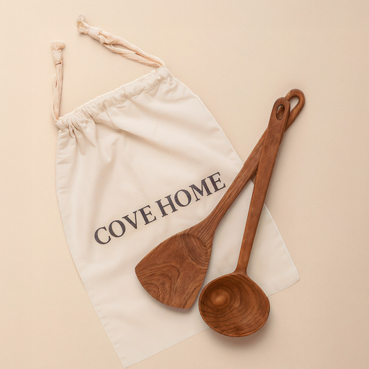 Teak Stir & Serve Set