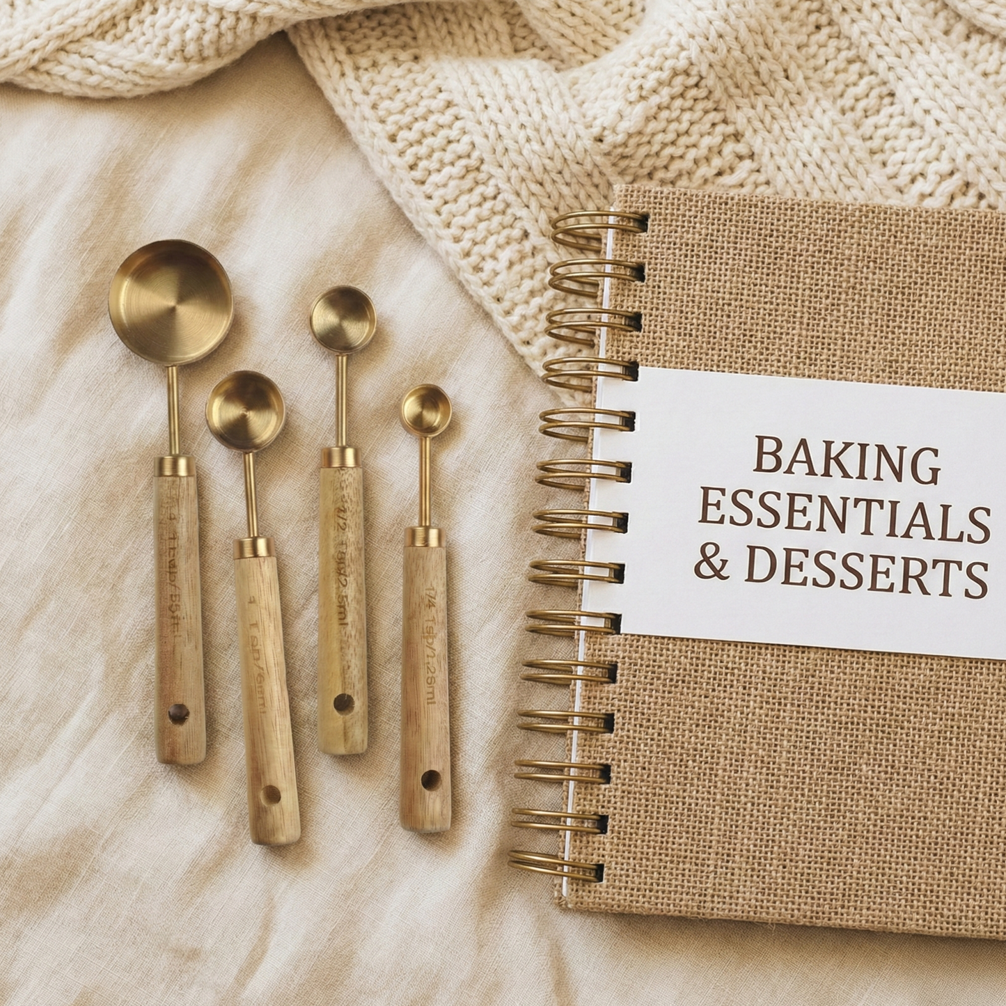 Golden Measuring Spoons Set