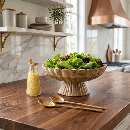 Pedestal Bowl & Salad Server Set