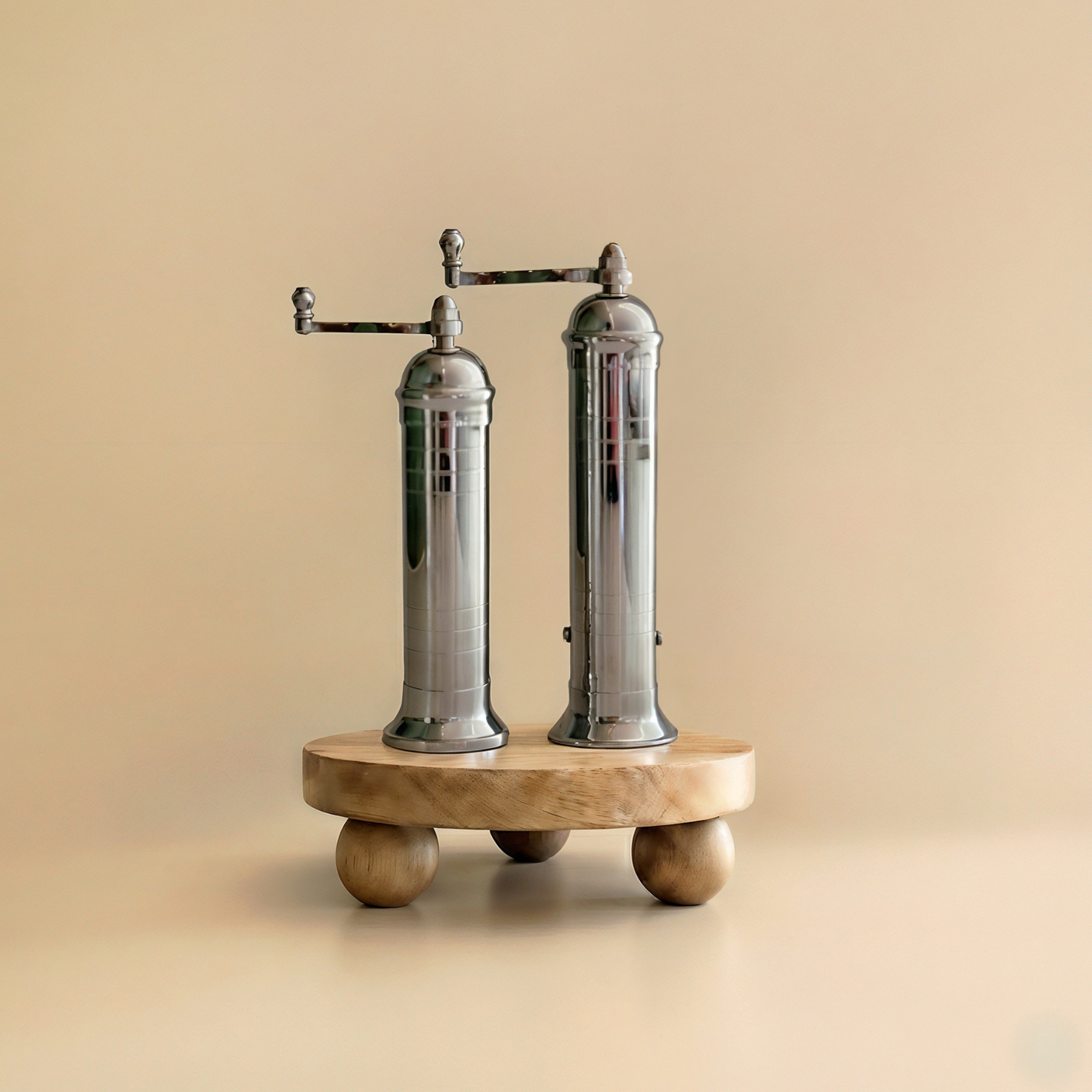 Brass & Chrome Mills Riser Set