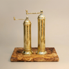 Brass Mills & Olive Wood Board Set