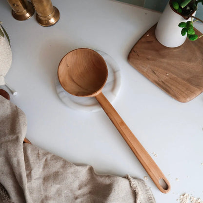 Round Teak Serving ladle - Cove Home