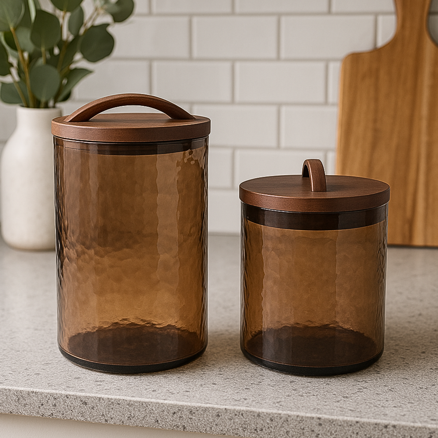 Handblown Heritage Canister - Smokey