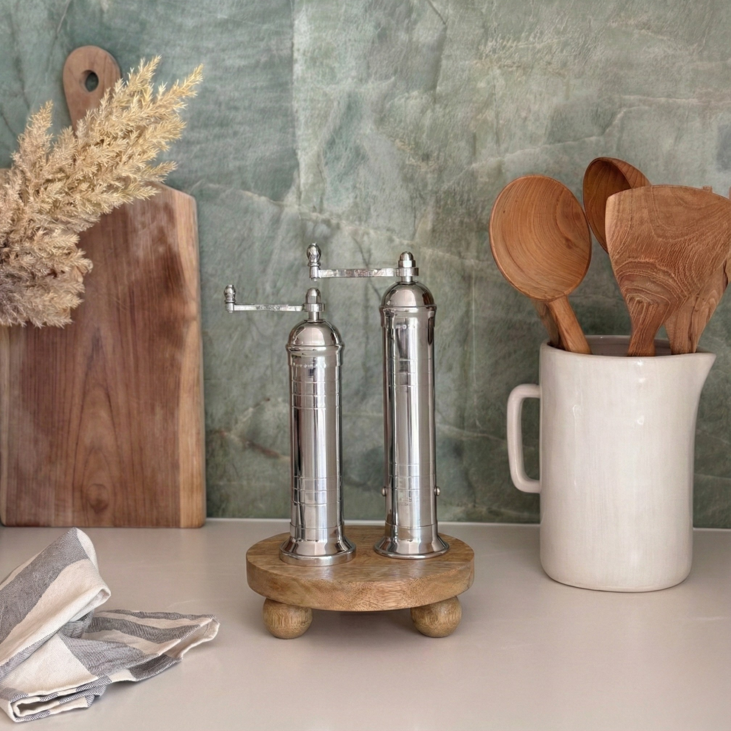 Brass & Chrome Salt & Pepper Mills