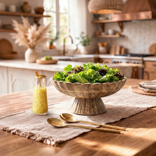 Pedestal Bowl & Salad Server Set