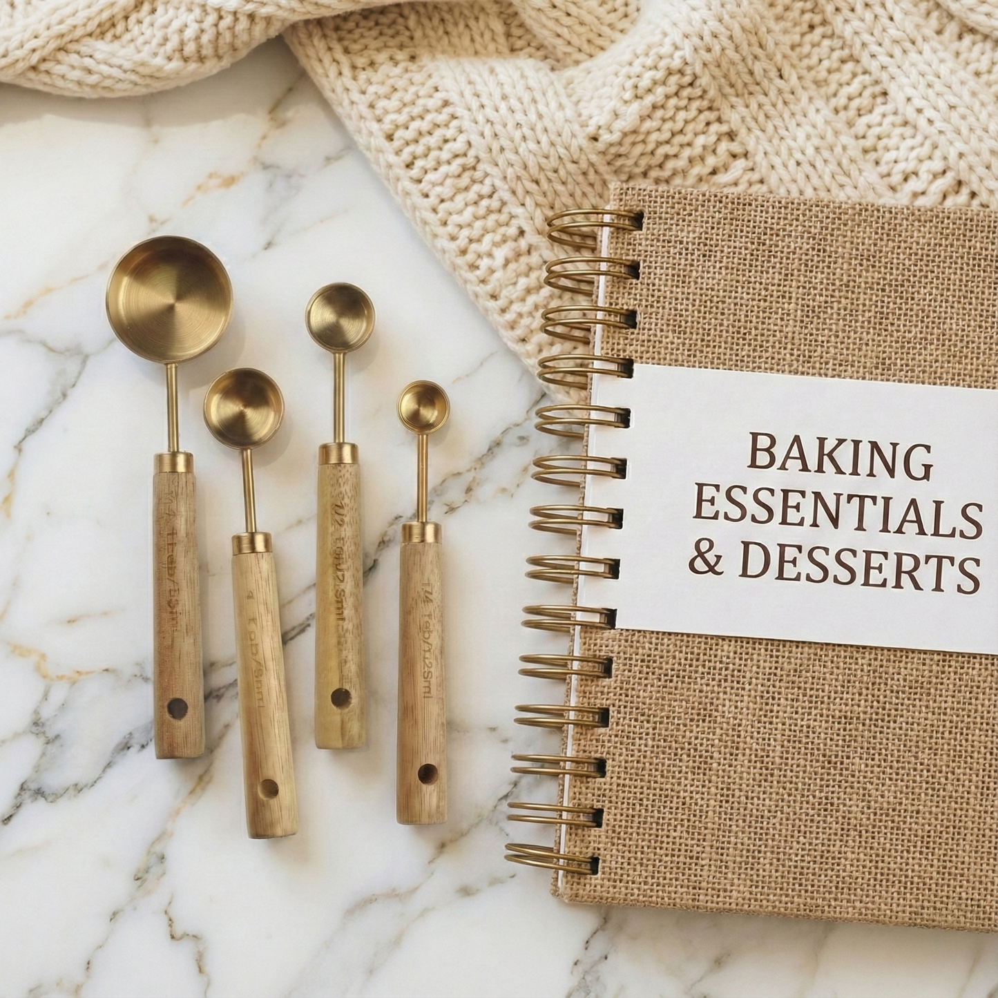 Golden Measuring Spoons Set