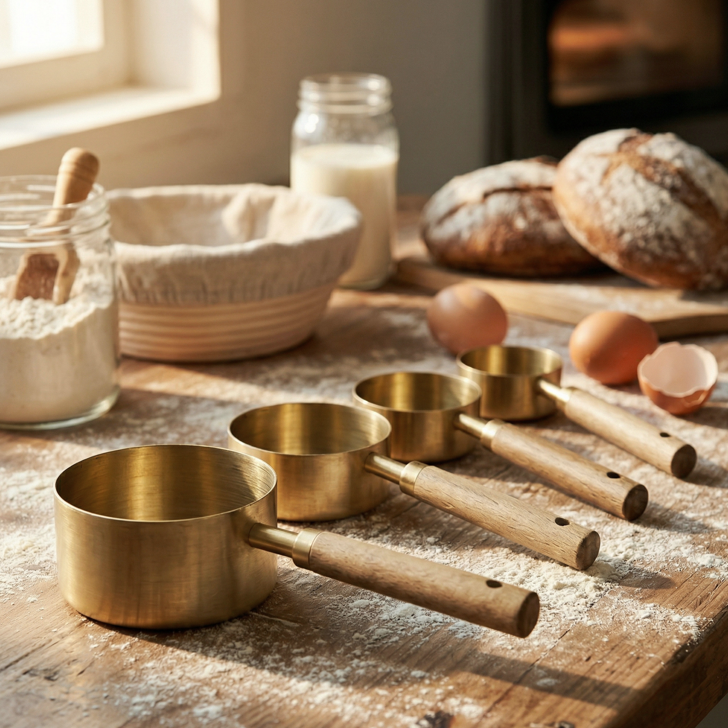Golden Measuring Cup Set