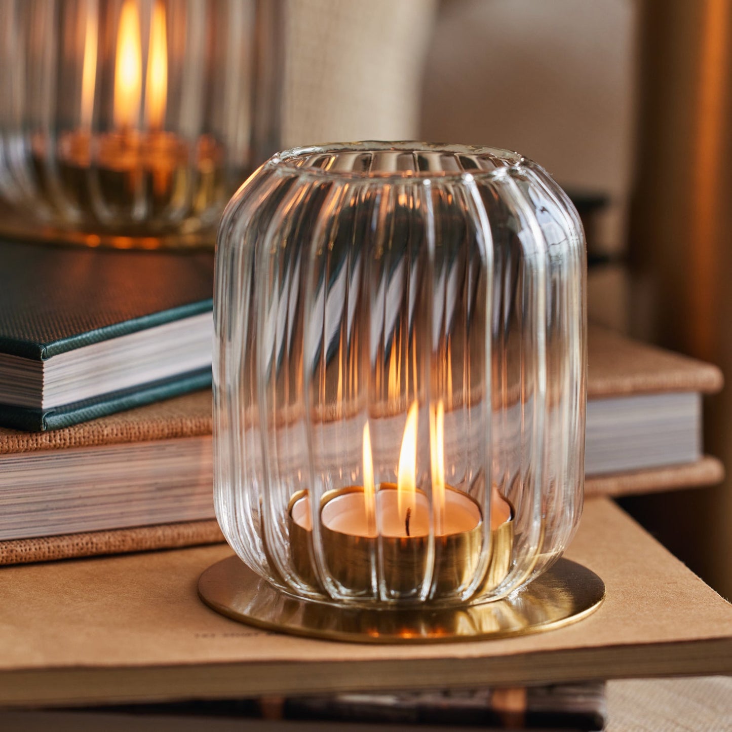 Glass Lanterns - Set of 2