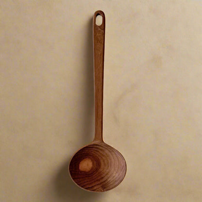 Oval Teak Serving Ladle - Cove Home