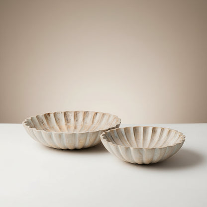 Scallop Bowls - Grey - Set of 2