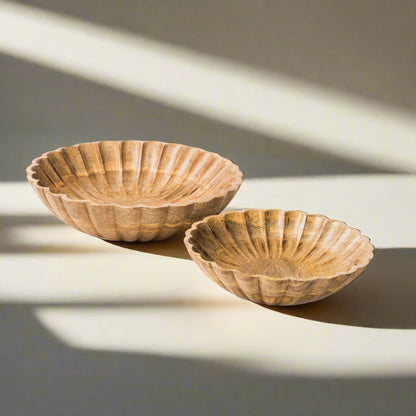 Scallop Bowls - Natural - Set of 2