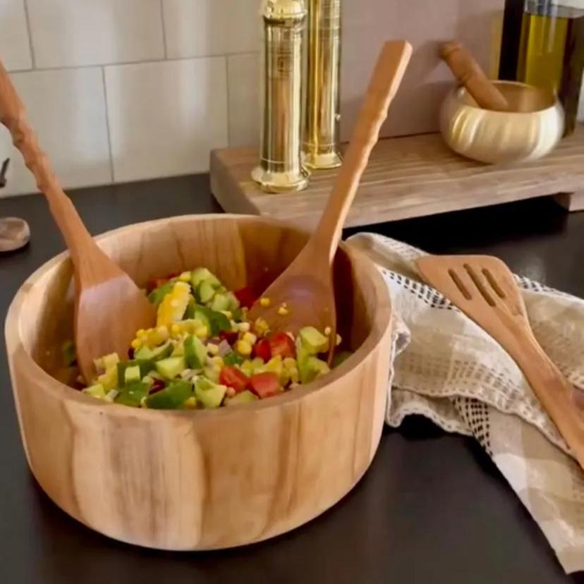 Classic Teak Salad Bowl - Cove Home