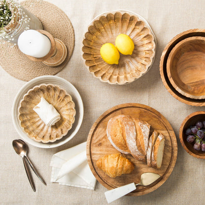 Scallop Bowls - Natural - Set of 2