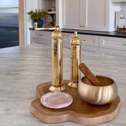 Brass Salt & Pepper Mills - Set - Cove Home