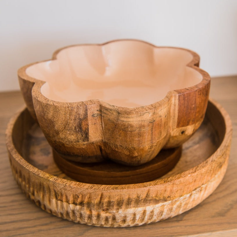 Hand Carved Mango Wood Platter