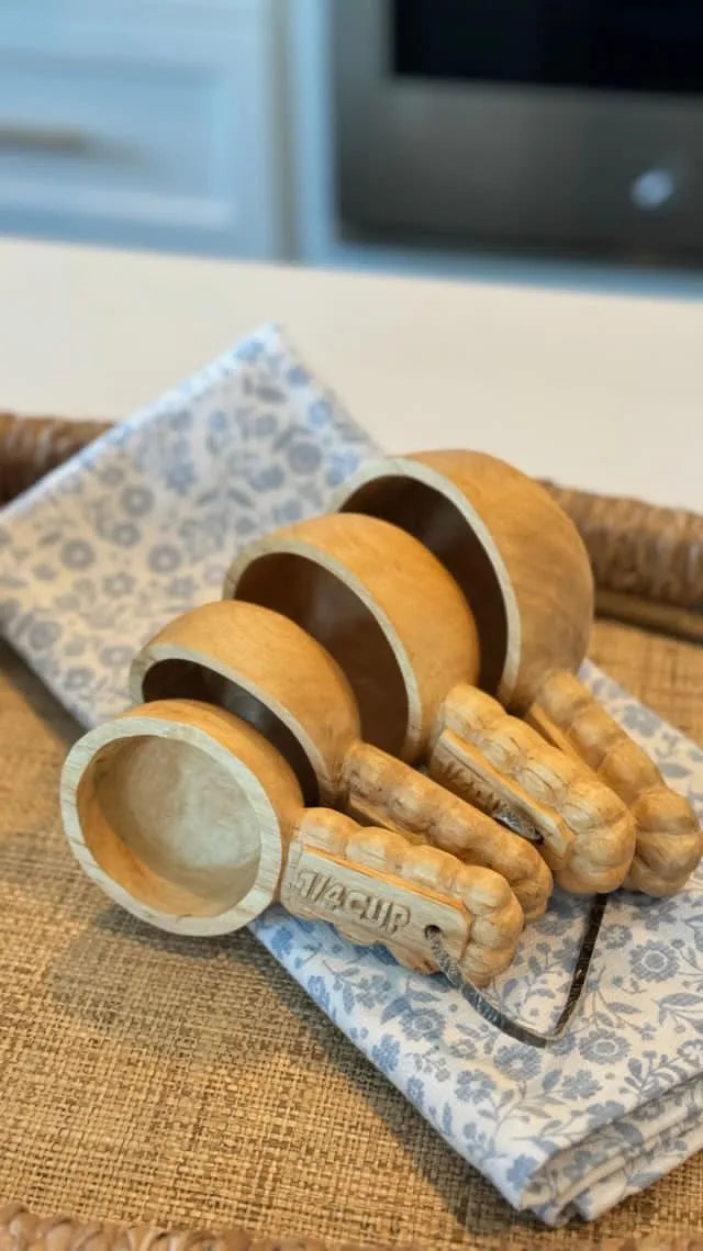 Hand Carved Measuring Cups - Cove Home