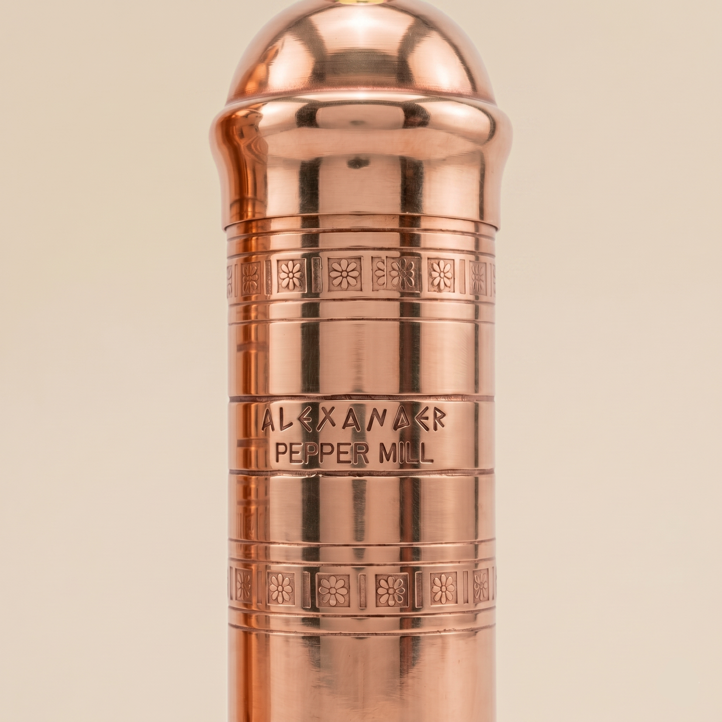 Brass Mills & Olive Wood Board Set - Copper