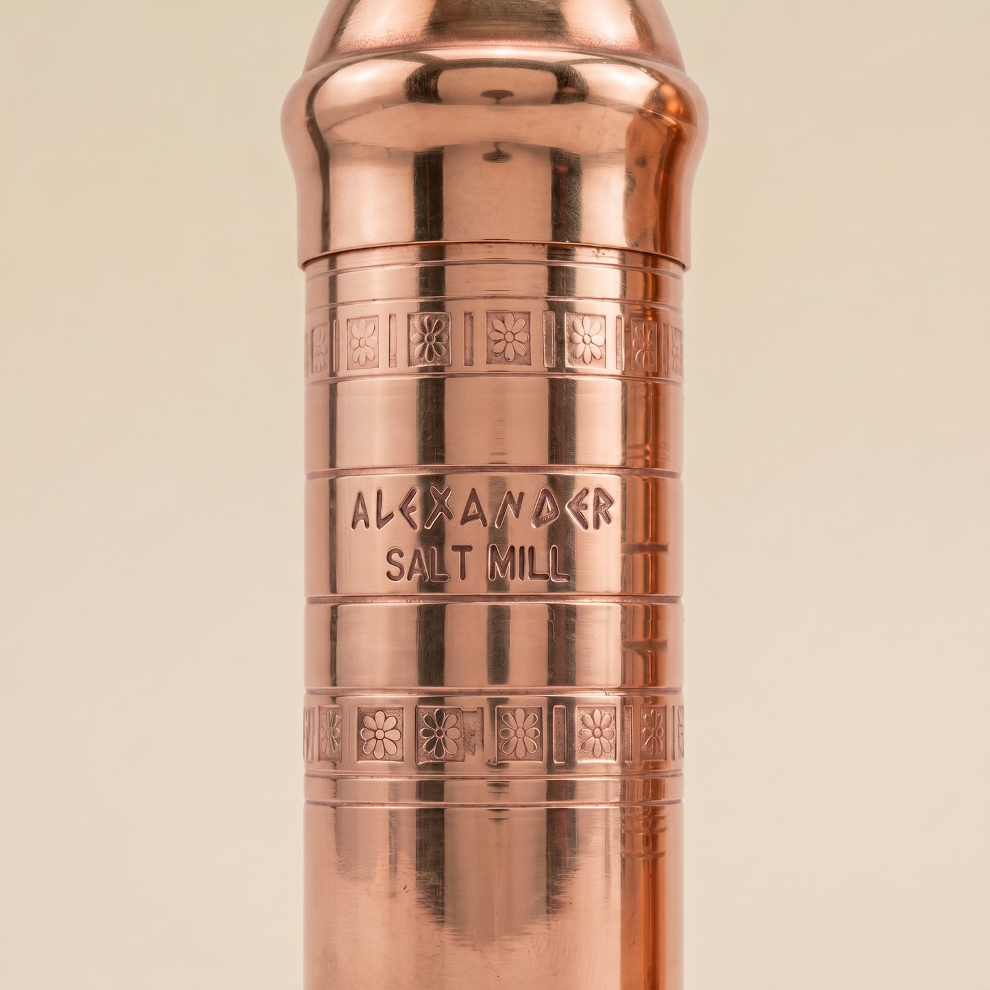 Brass Mills & Olive Wood Board Set - Copper
