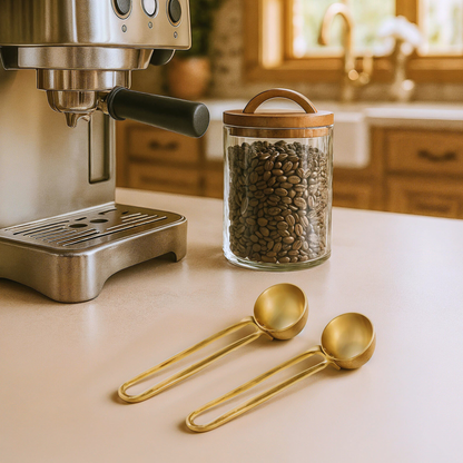 Brass Coffee Scoops - Set of 2