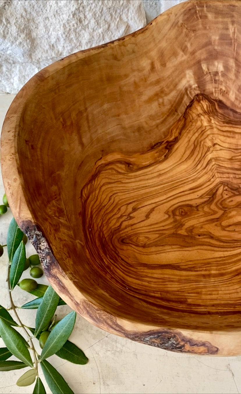 Rustic Olive Wood Bowl