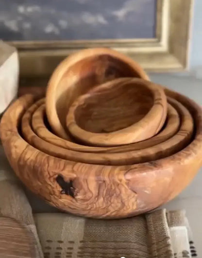 Olive Wood Nesting Bowls - Cove Home