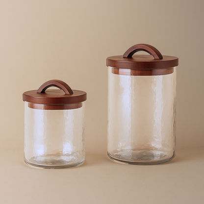 Handblown Heritage Canister - Clear