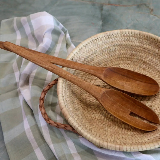 Walnut Salad Serving Set - Cove Home