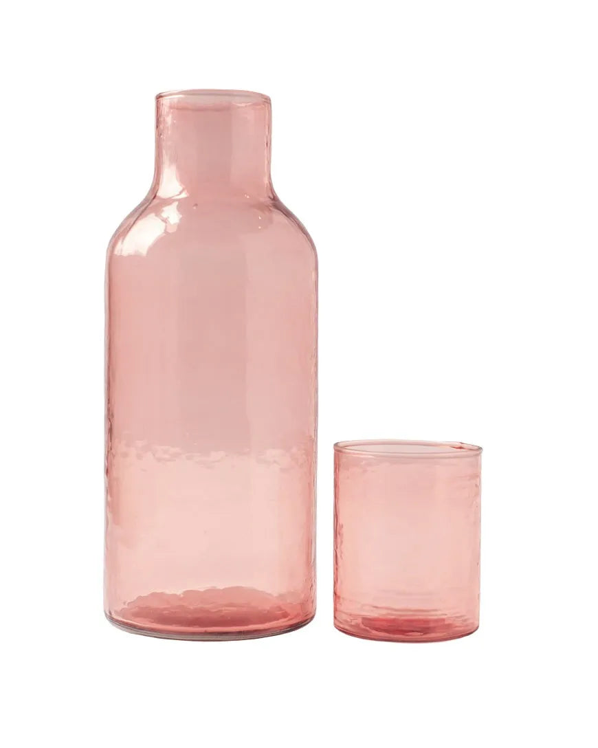 Handblown Carafe Set - Blush - Cove Home