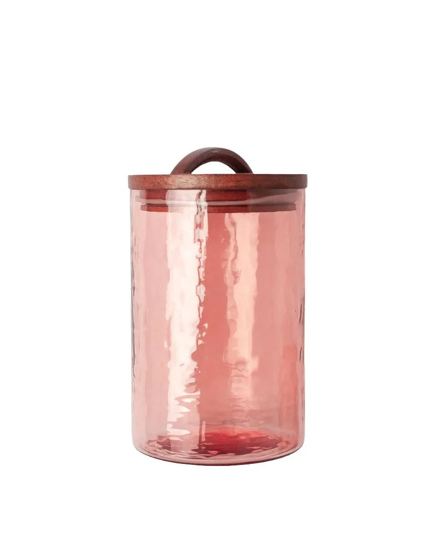 Handblown Canister - Blush large - Cove Home