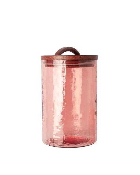 Handblown Canister - Blush large - Cove Home