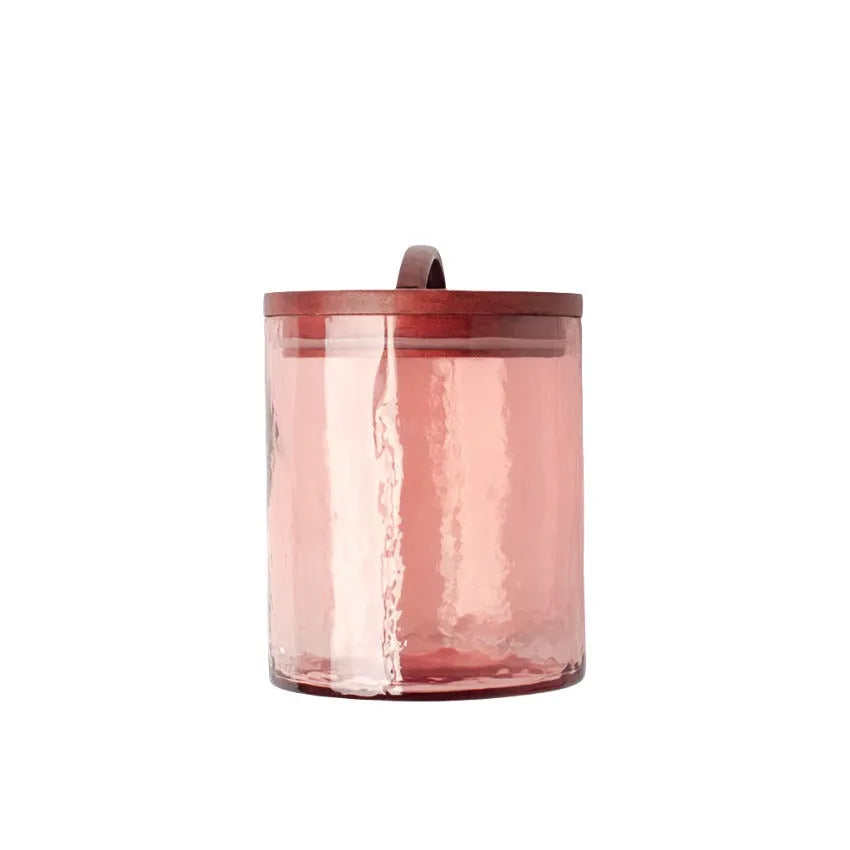 Hand Blown Canister - Blush Medium - Cove Home