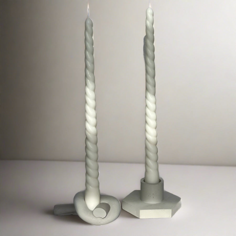 Spiral Taper Candles - set of 2