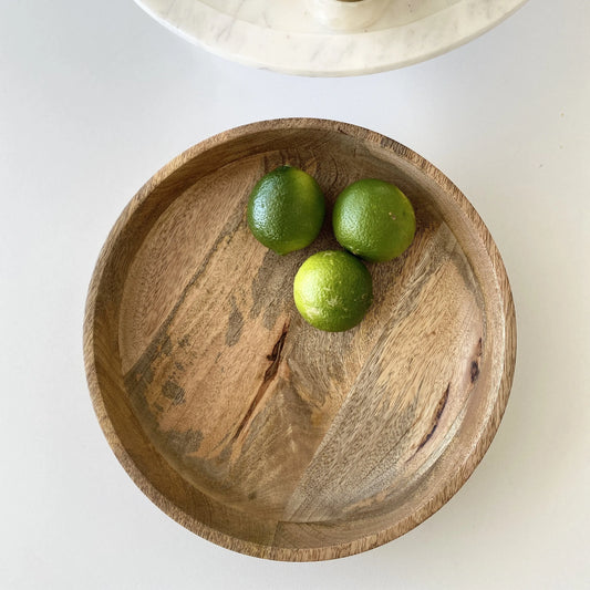 Hand Carved Mango Wood Platter - Cove Home