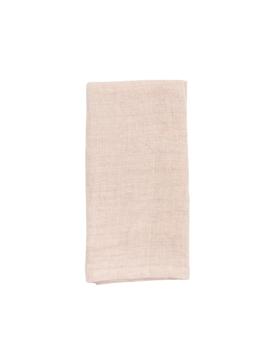 Stone Wash Linen Napkin Set of 4 - Blush