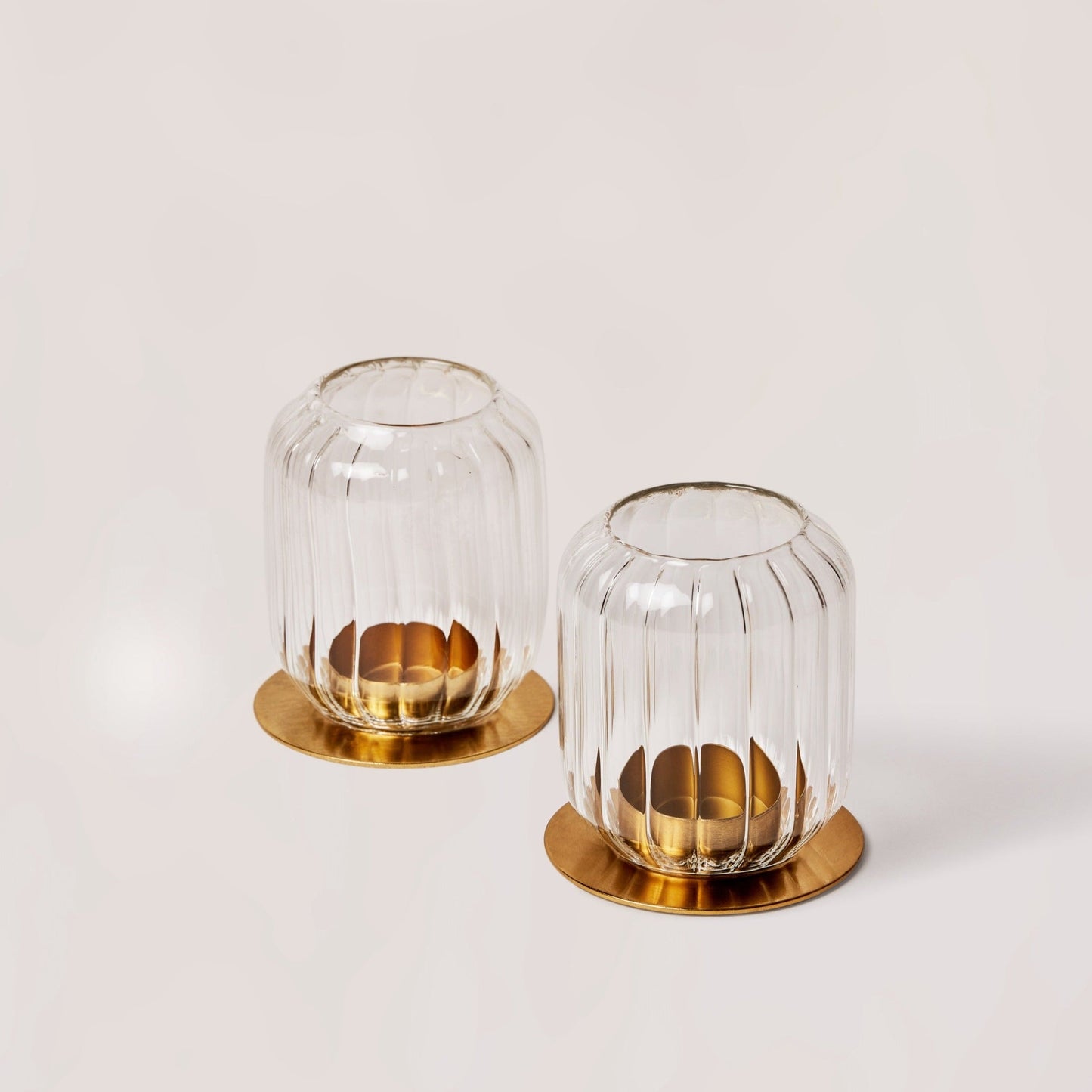 Glass Lanterns - Set of 2