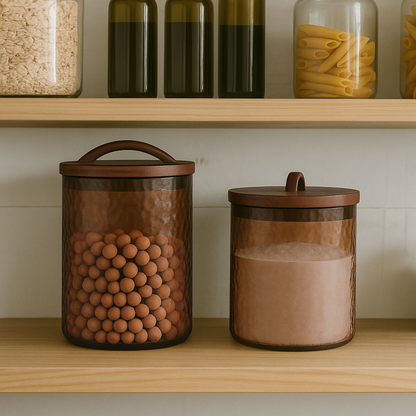 Handblown Heritage Canister - Smokey