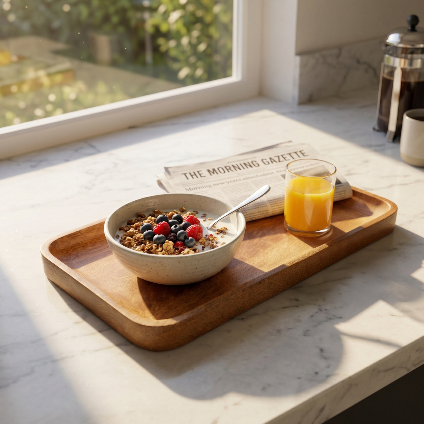 Long Mango Wood Serving Tray