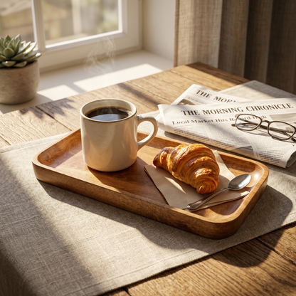 Long Mango Wood Serving Tray