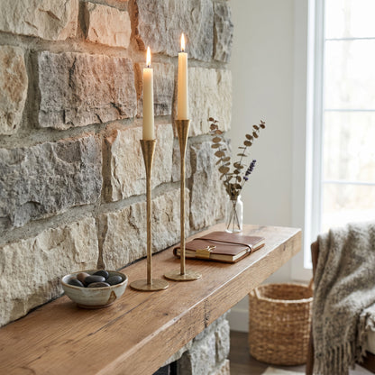 Long tapered candle holders - Set of 2