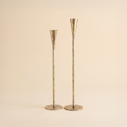 Long tapered candle holders - Set of 2