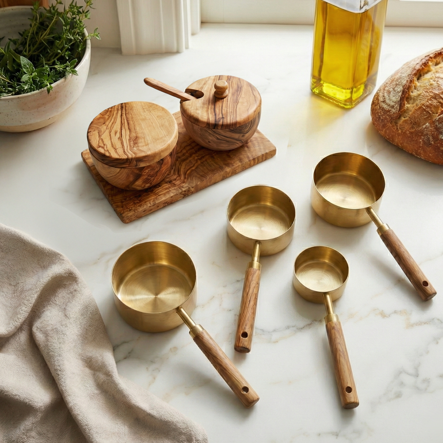Olive Wood Sugar Bowl