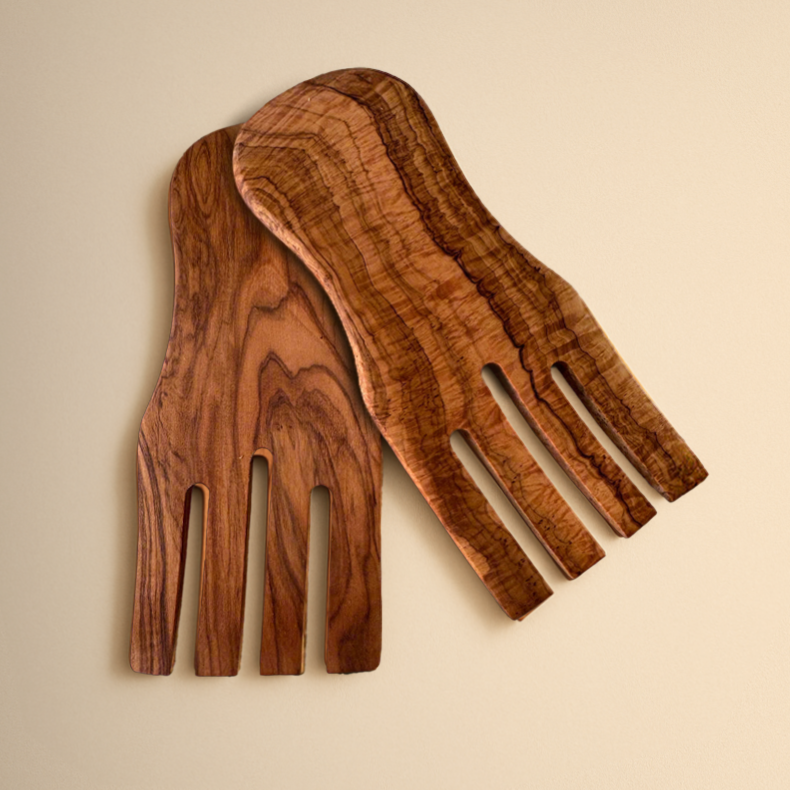 Olive Wood Serving Forks