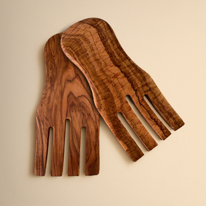 Olive Wood Serving Forks