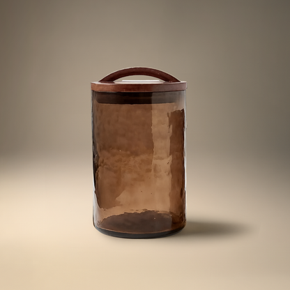 Handblown Heritage Canister - Smokey