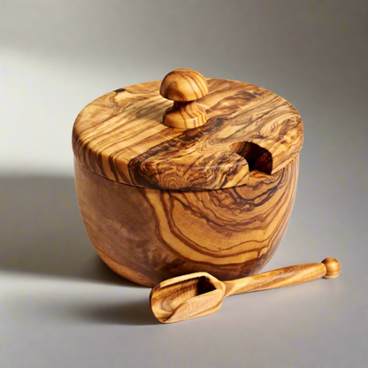 Olive Wood Sugar Bowl - Cove Home