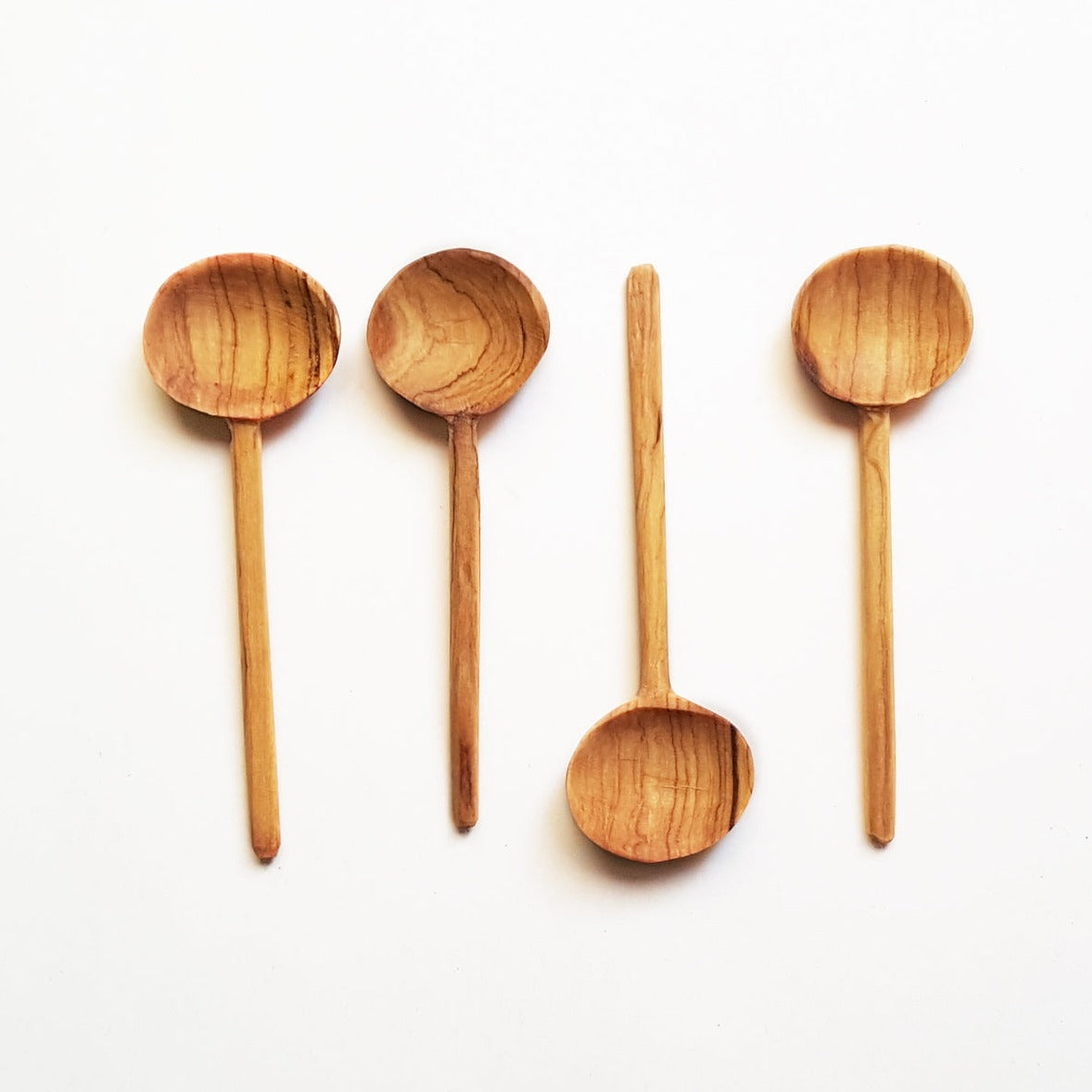 Olive Wood Coffee Spoons - set of 4