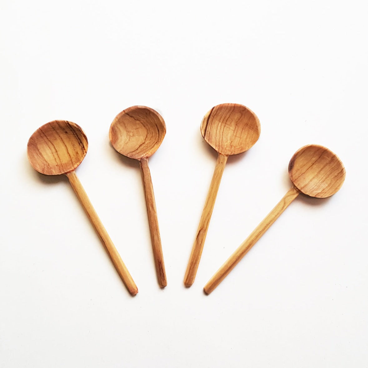 Olive Wood Coffee Spoons - set of 4